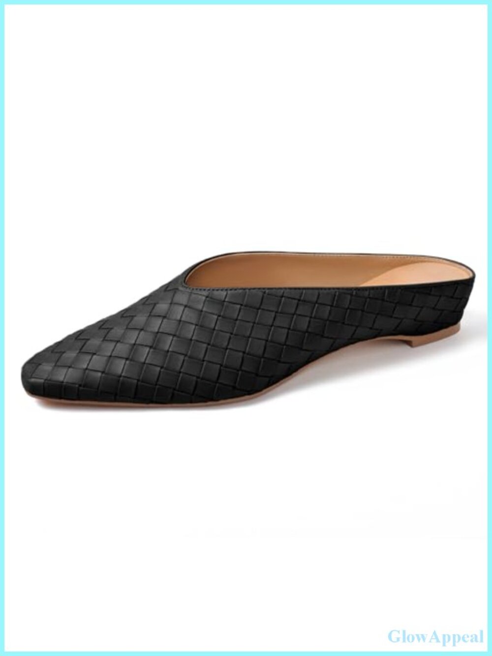 Woven Square Toe Wedge Mules for Women Slip On Comfortable Fashion Slides